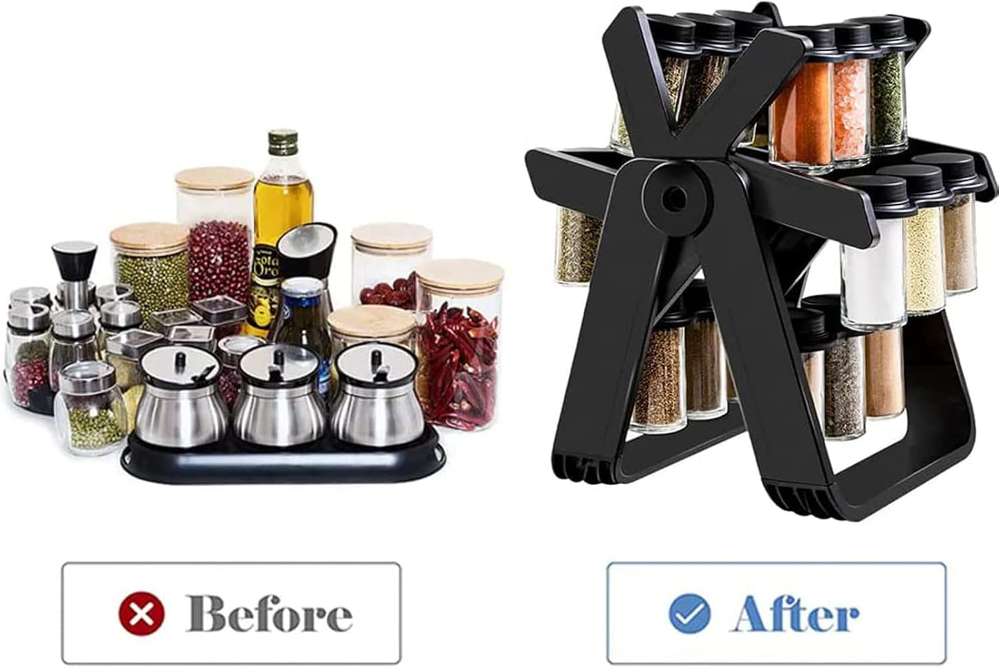 Jar Rotating Spice Rack